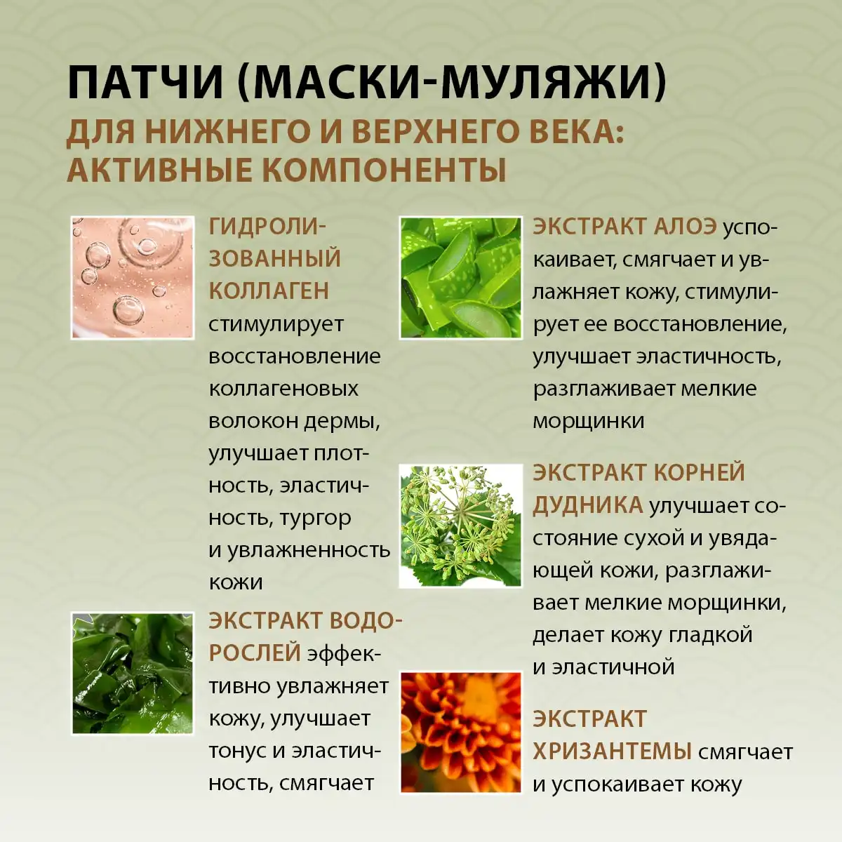 Интенсивный комплекс для кожи вокруг глаз, 100 шт+10 г