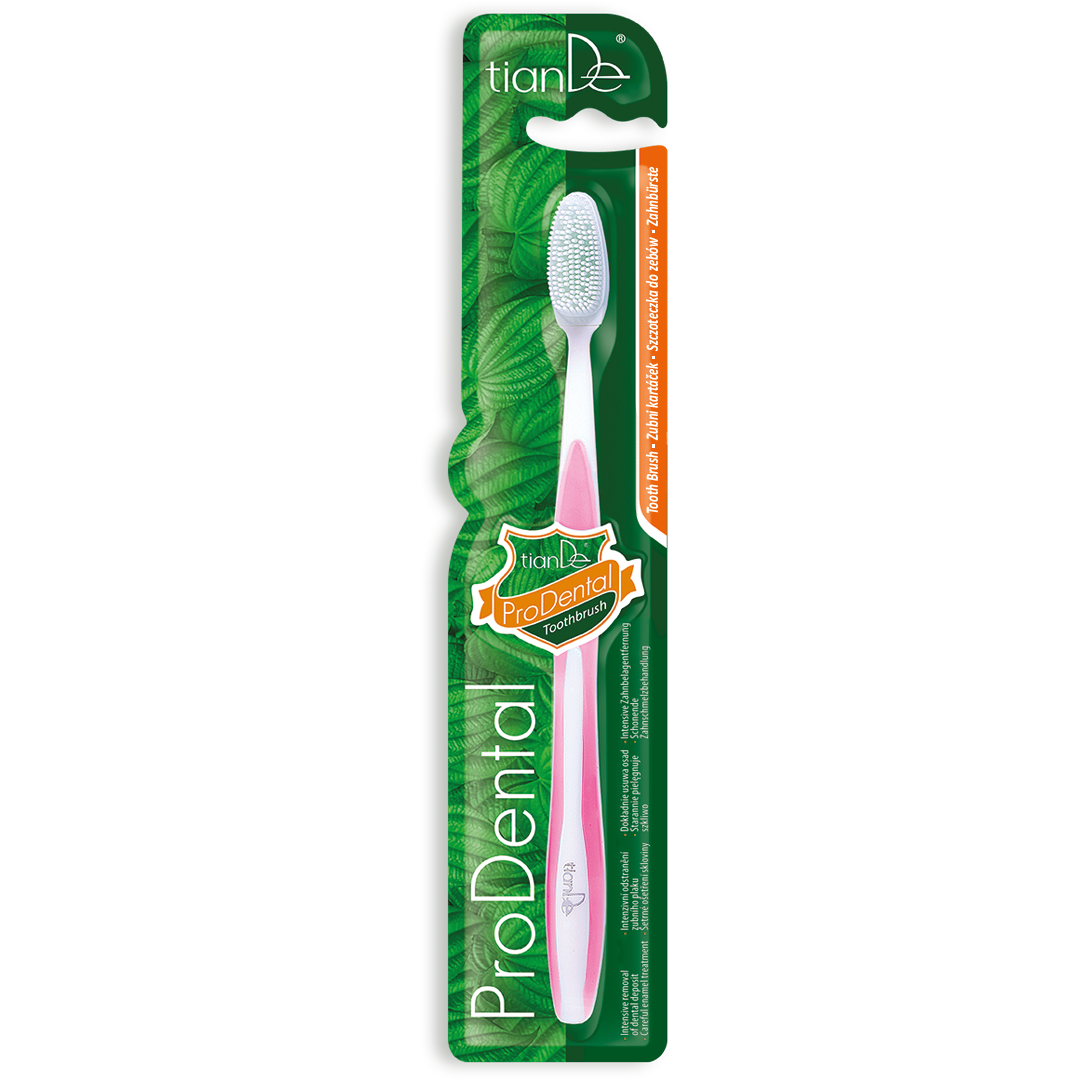 Periuță de dinți „ProDental” roz, 1 buc
